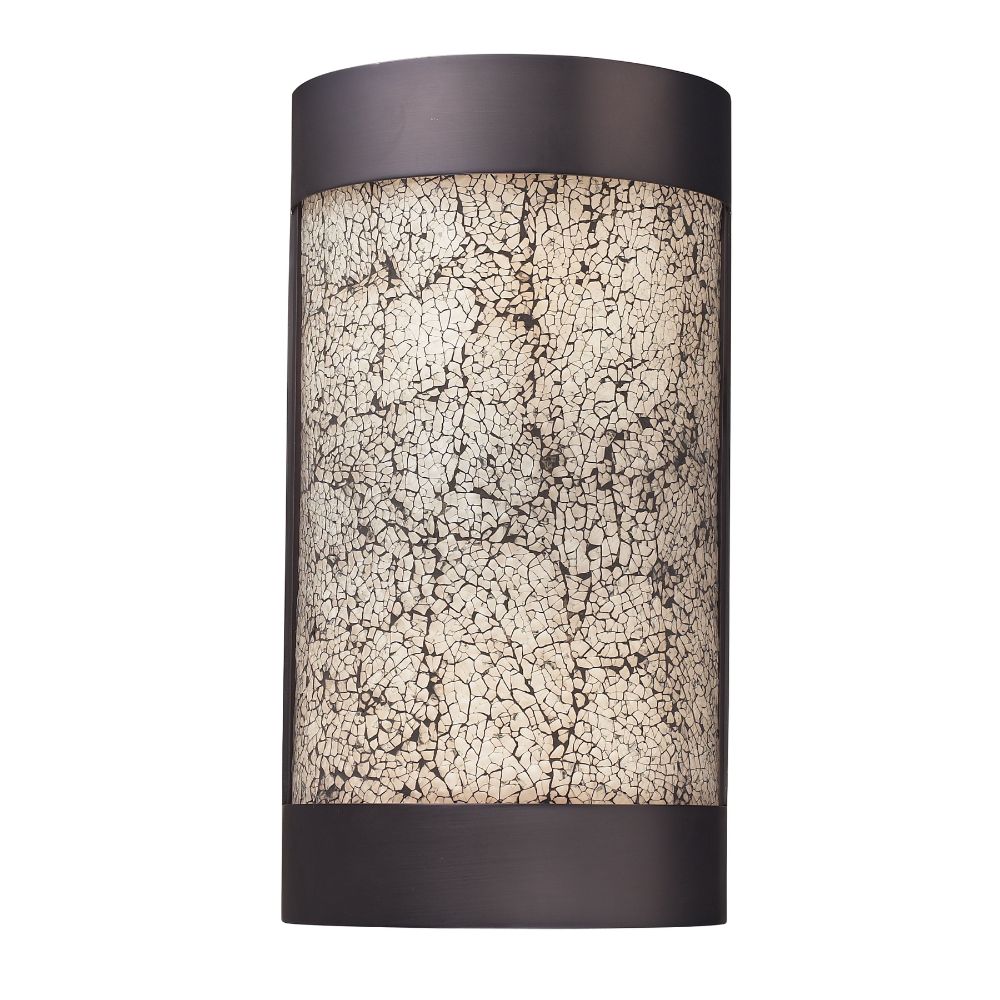 ELK Lighting 533-2AP-WHC DIAMANTE COLLECTION 2-LIGHT WALL SCONCE in AN ANTIQUE PEWTER FINISH with WHITE C