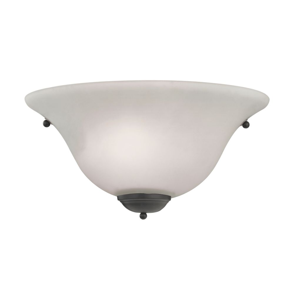 ELK Lighting 5371WS/10 1-Light Wall Sconce in Oil Rubbed Bronze with White Glass