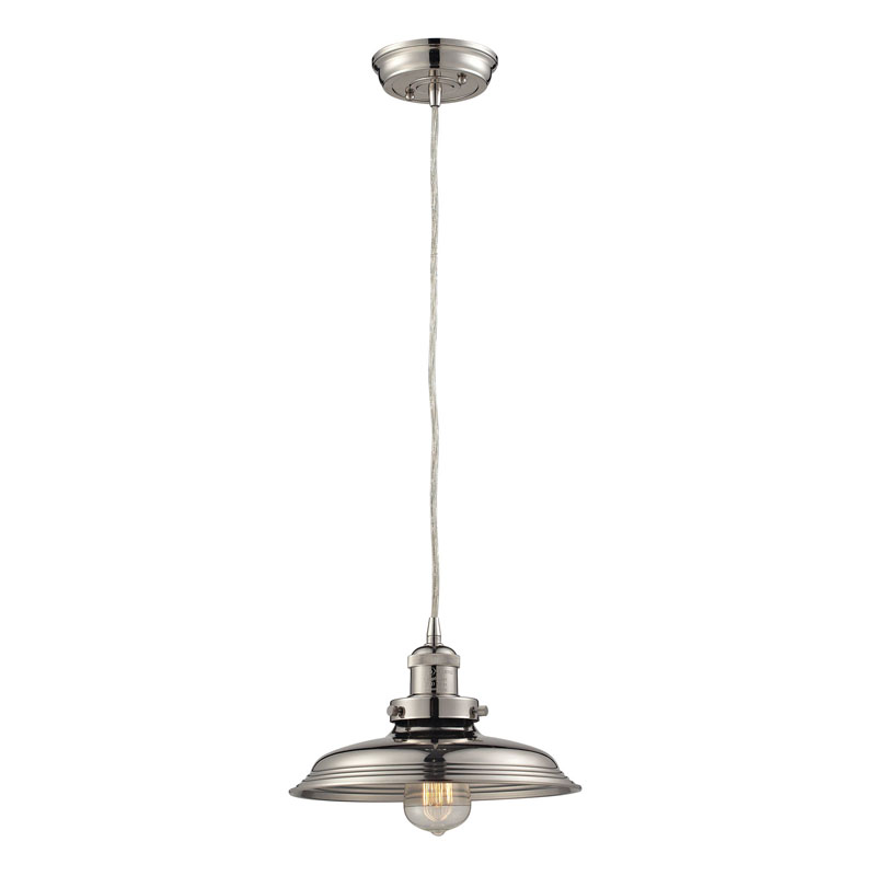 ELK Lighting 55011/1 Newberry Collection 1 light mini pendant  in Polished Nickel