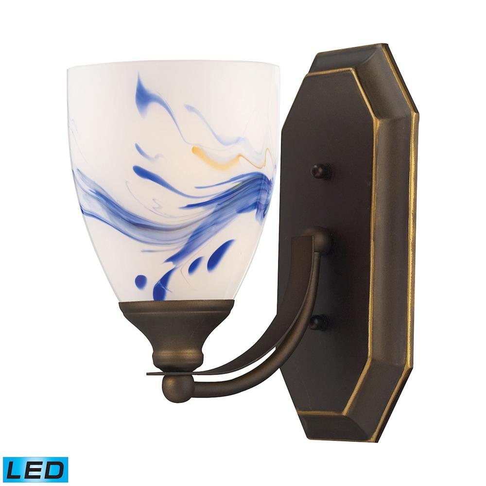 ELK Lighting 570-1B-MT-LED 1 Light Vanity In Aged Bronze And Mountain Glass - LED