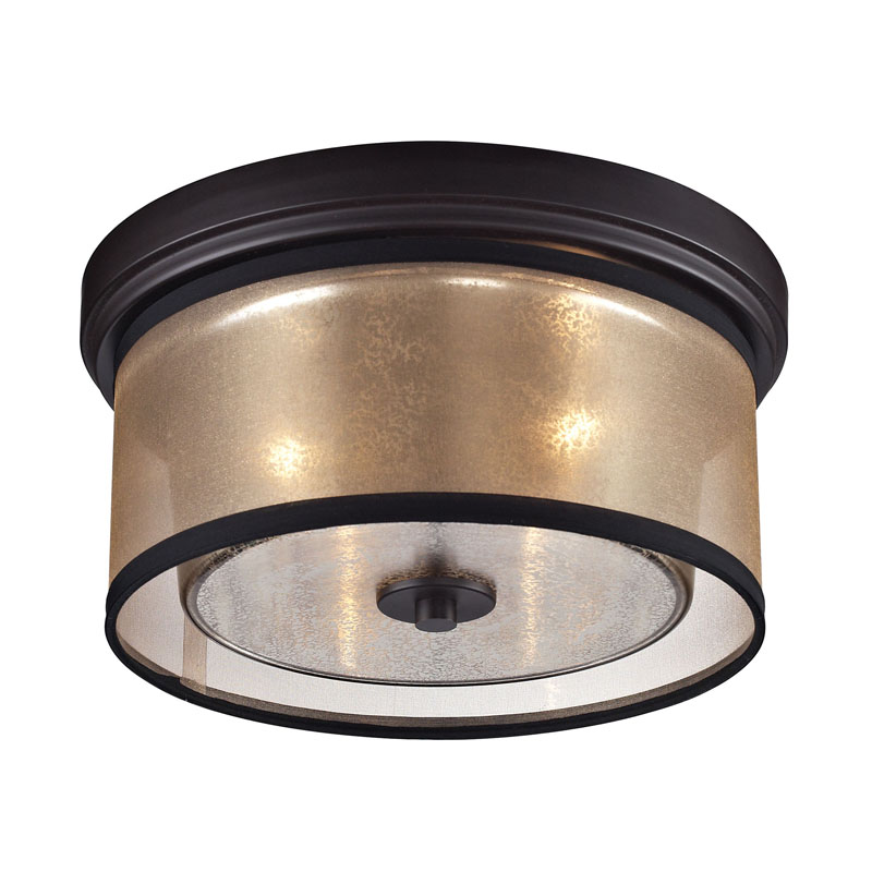 ELK Lighting 57025/2 Diffusion Collection 2 light flushmount in Oil Rubbed Bronze