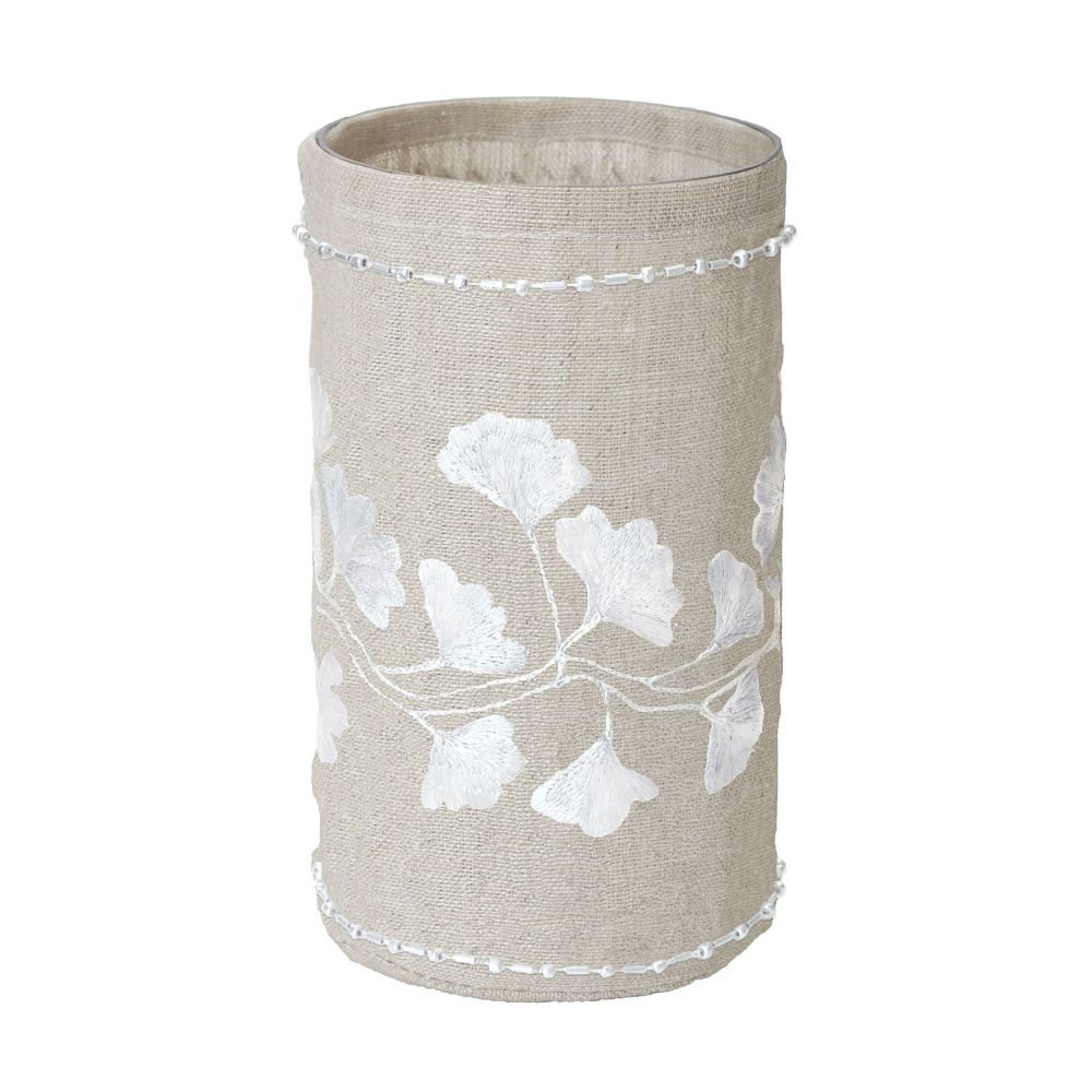ELK Home 625047 Ginkgo Votive with Silver Stitching - Large