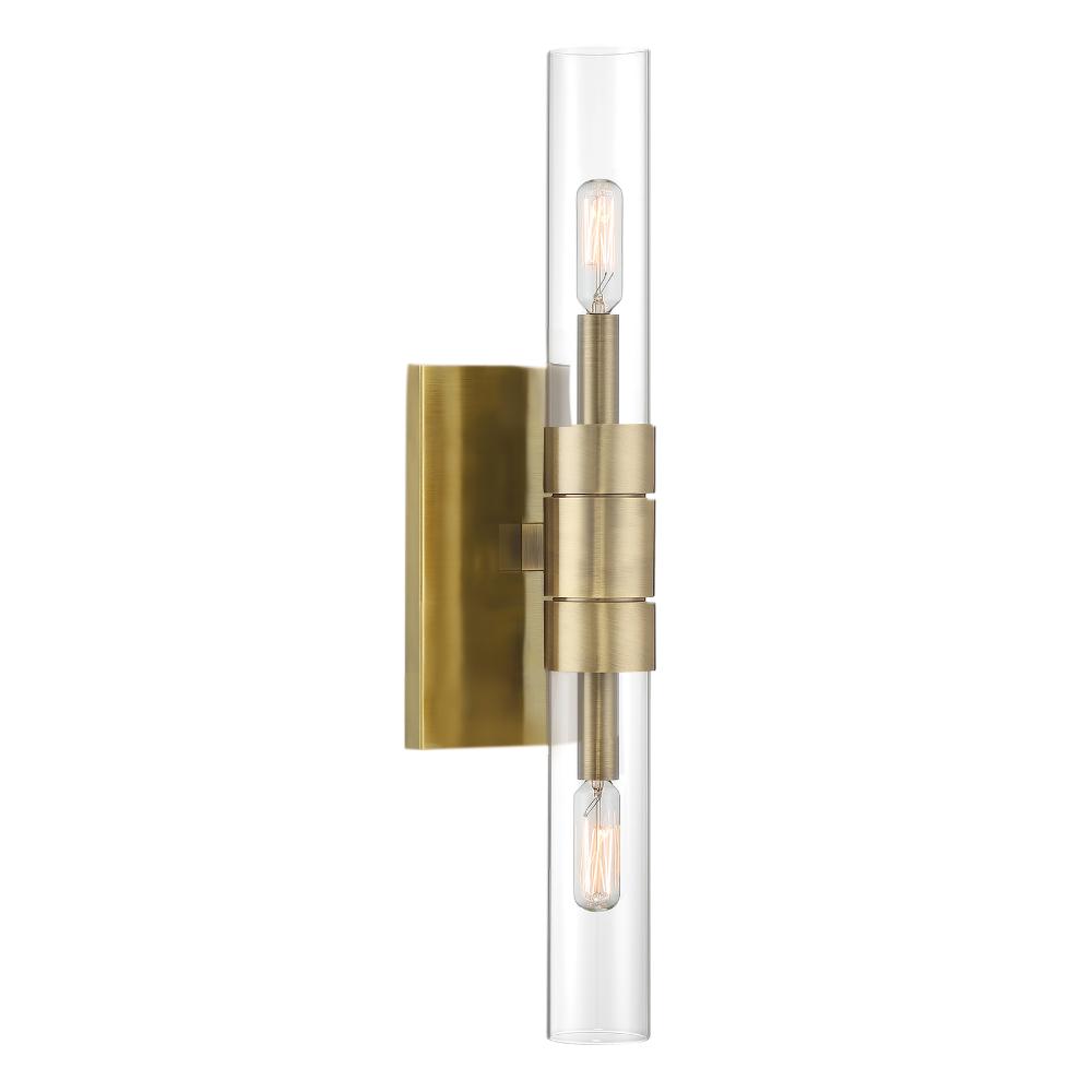 Norwell 6512-AN-CL Rohe Wall Sconce - Aged Brass