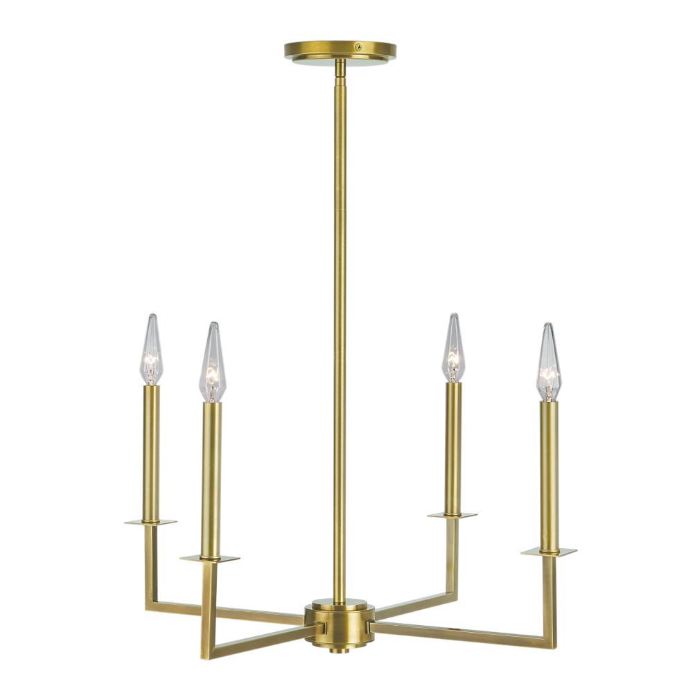Norwell 6520-AG-CA Ray Chandelier - Aged Brass