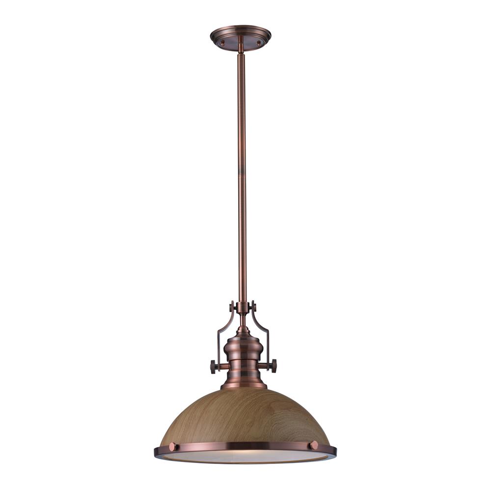 LANDMARK by ELK Lighting 66644-1 Chadwick Collection Pendant in Antique Copper