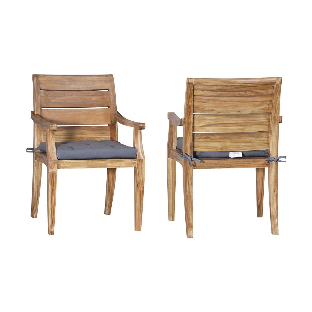 Elk Home 6918505P Teak Club Arm Chair  (Set of 2) in Euro Teak Oil
