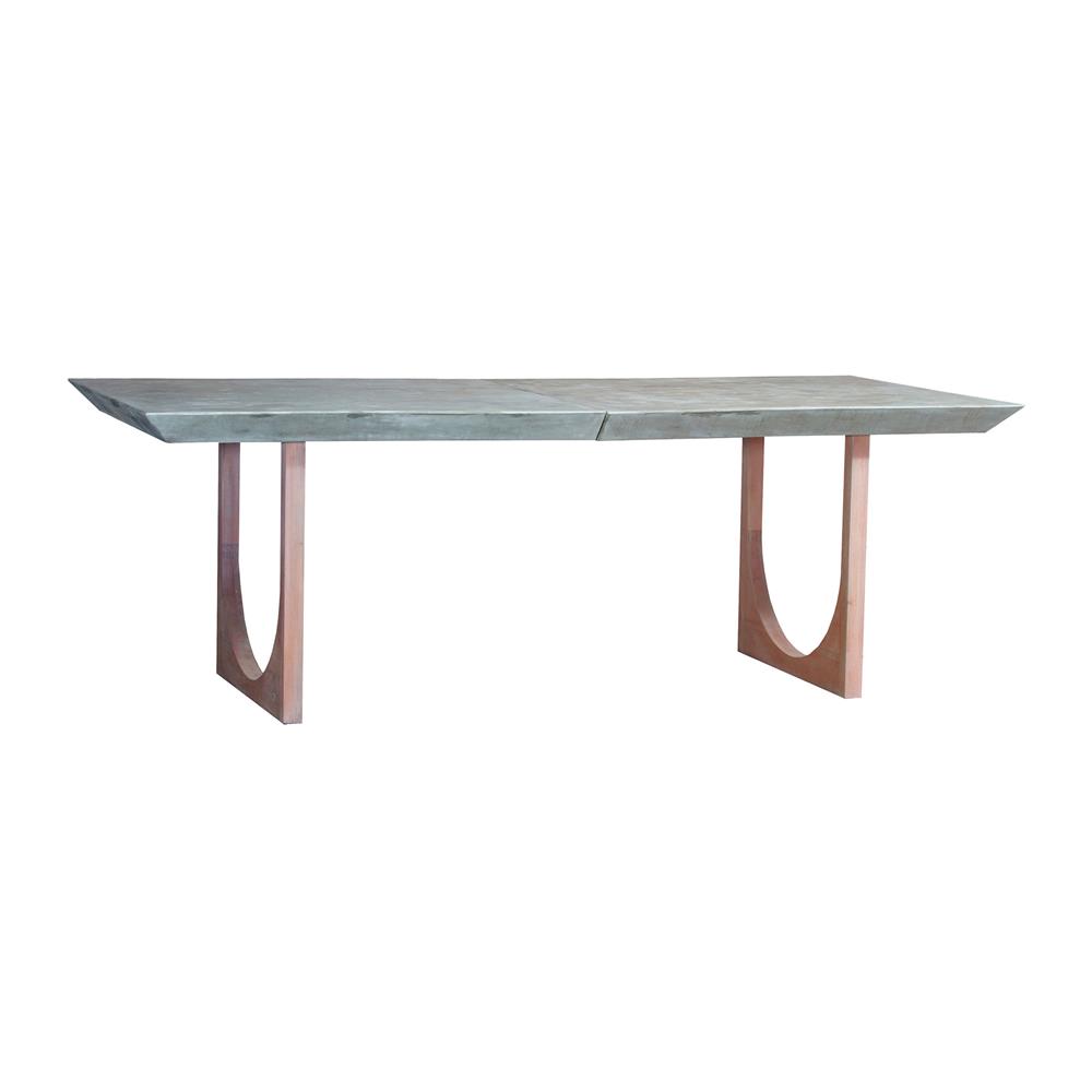 ELK Home 7011-1498 Innwood Dining Table in Waxed Concrete, Blonde Stain