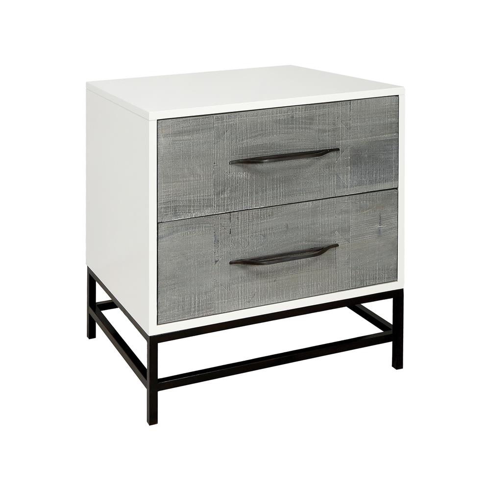 Elk Home 7011-1508 Dovetail Side Chest in Grey Stained Wood; White; Oil Rubbed Bronze