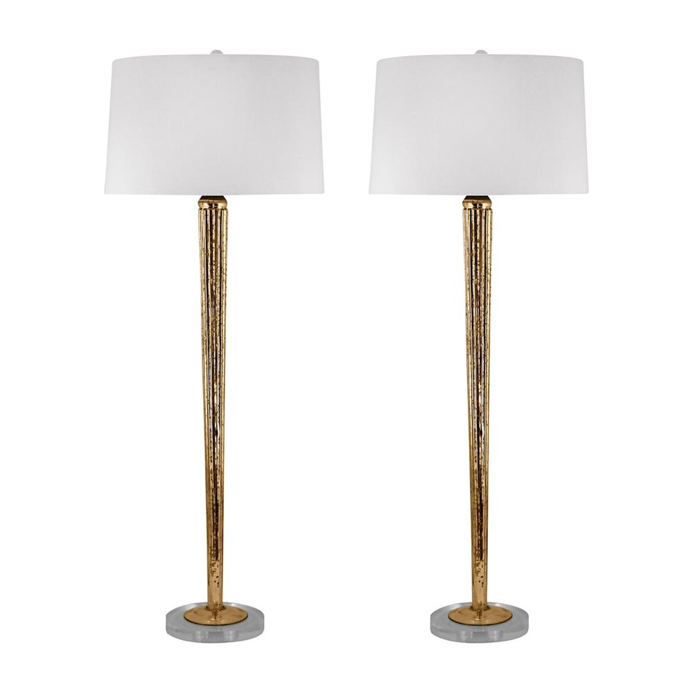 ELK Lighting 711/S2 Mercury Glass Candlestick Lamp In Gold