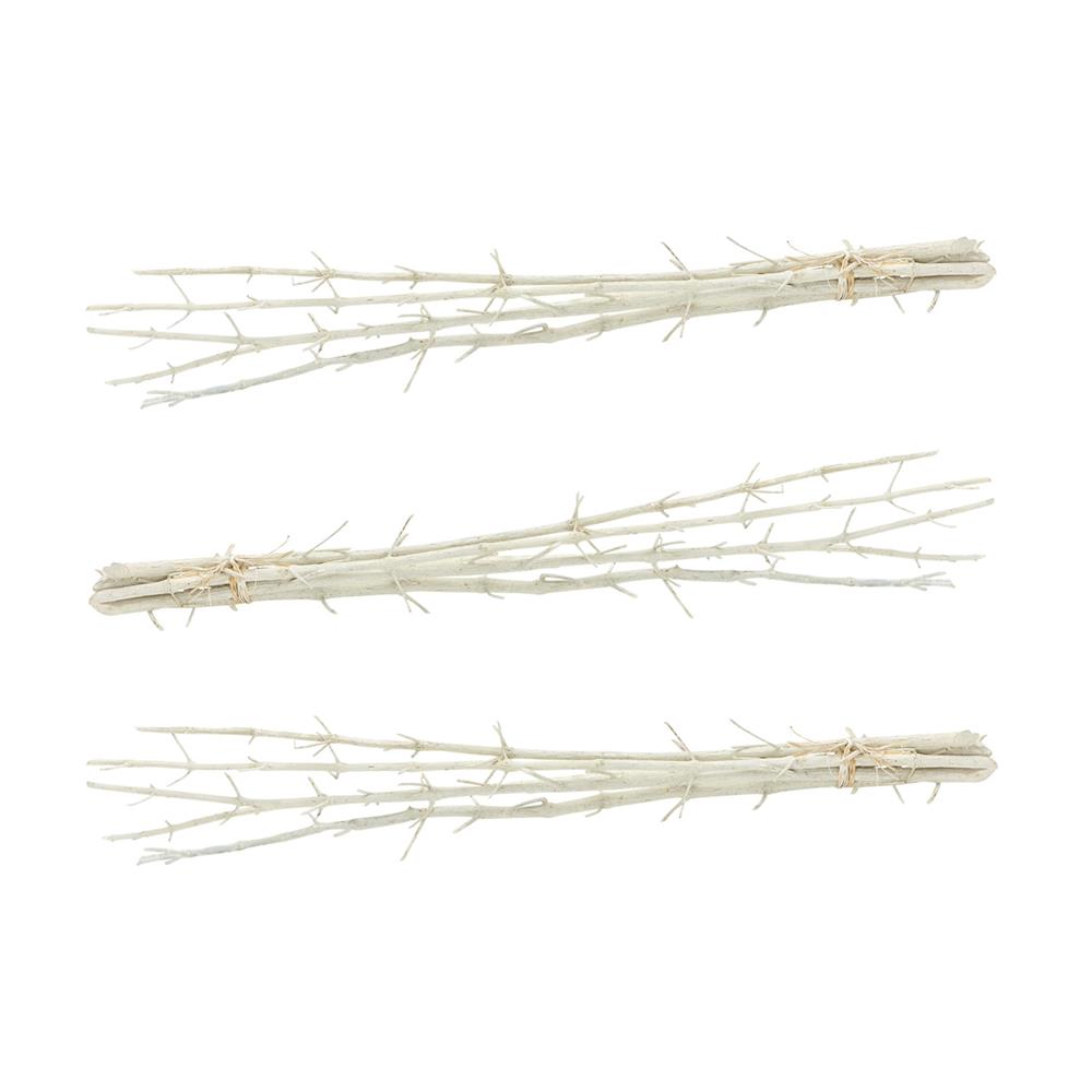 ELK Home 742017/S3 White Mulberry Stick Bunch - Set Of 3 in White