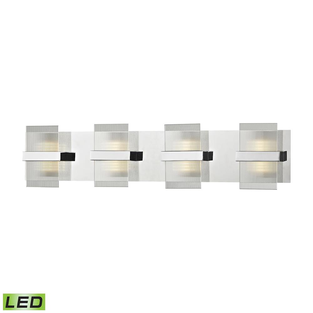 ELK Lighting 81142/LED Desiree Led Vanity In Polished Chrome With Clear Lined Glass
