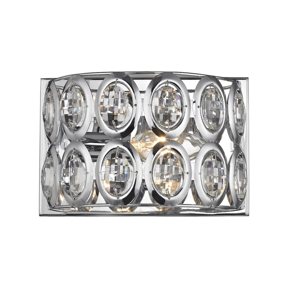 ELK Lighting 81150/1 Tessa 1 Light Vanity In Polished Chrome With Clear Crystal