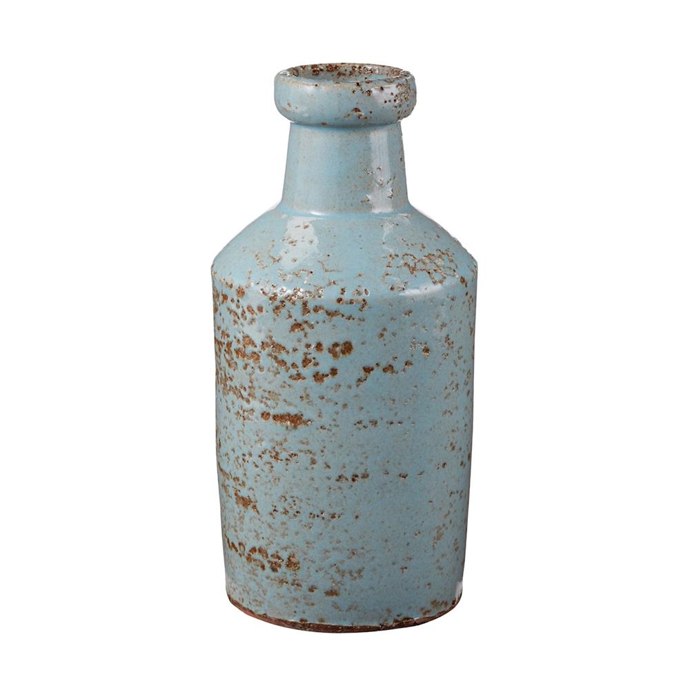ELK Home 857087 Rustic Persian Milk Bottle in Gray / Blue