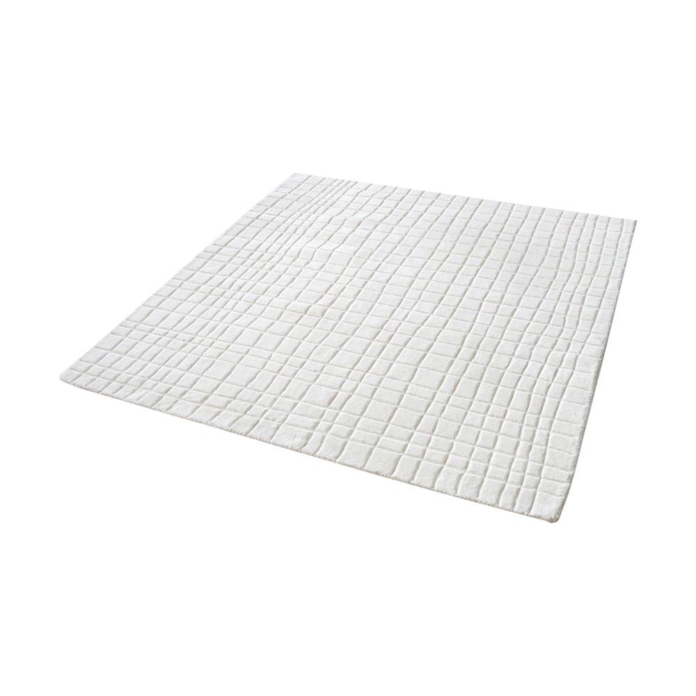 ELK Home 8905-223 Blockhill Handwoven Wool Rug In Cream - 16-Inch Square
