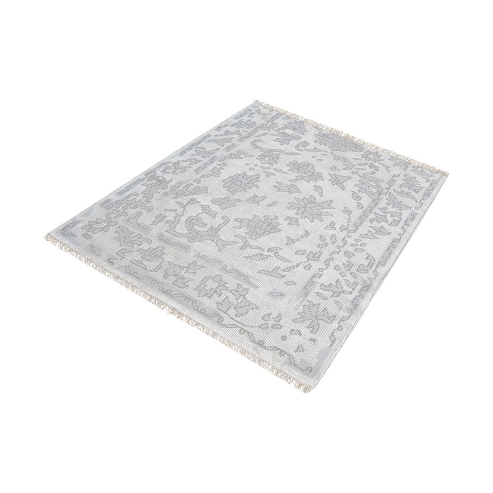ELK Home 8905-284 Harappa Handknotted Wool Rug In Silver And Ivory - 16-Inch Square