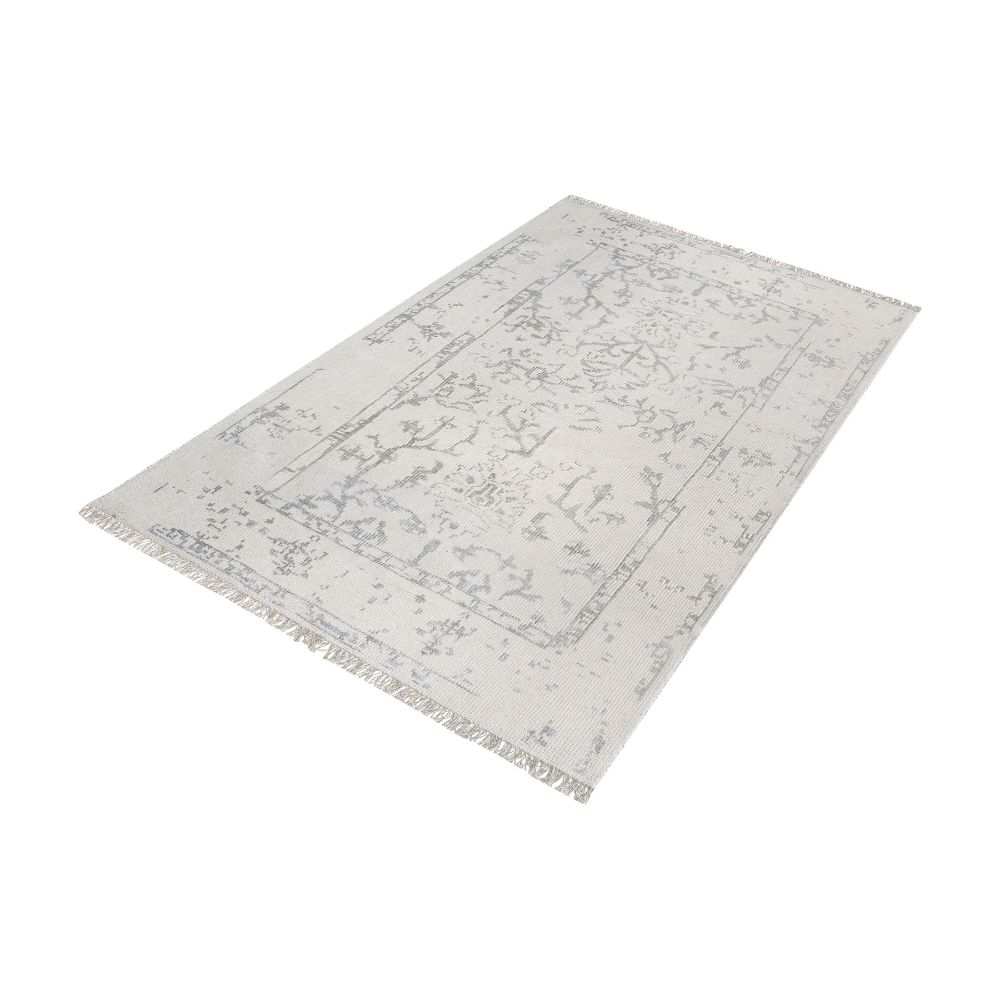 ELK Home 8905-324 Belleville Hand-knotted Wool and Bamboo Viscose Rug in Ivory
