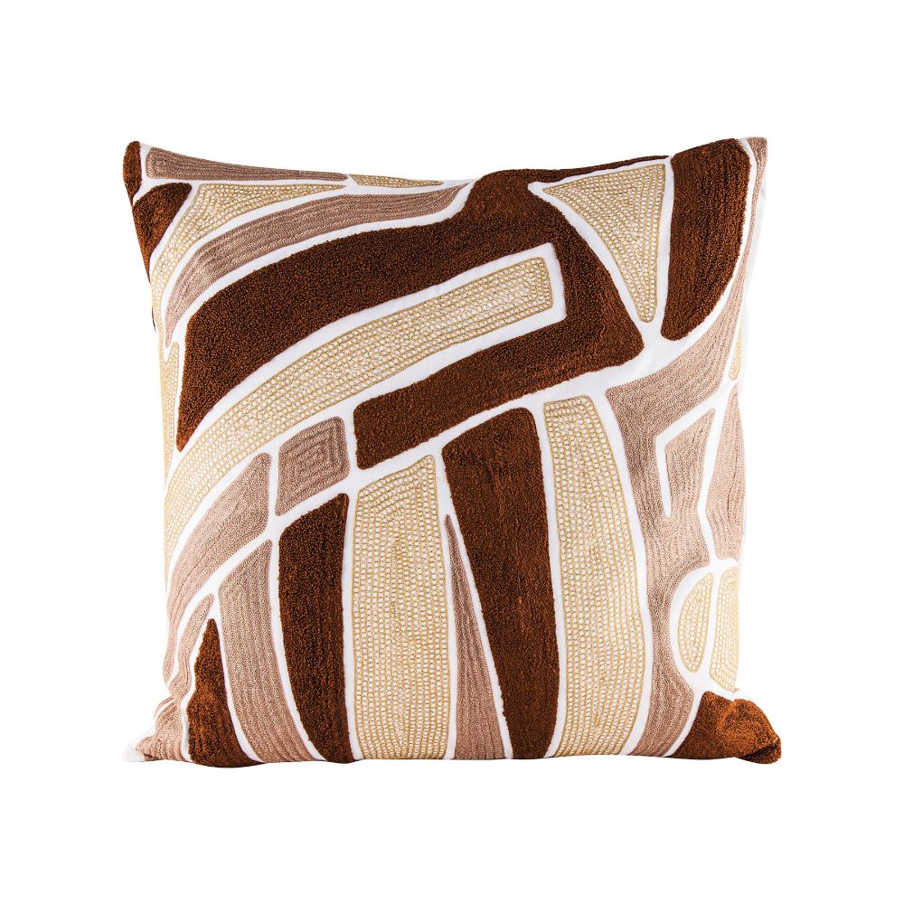 ELK Home 8906-008-C Brown Neutrals 24x24-inch Pillow with Goose Down Insert in Brown