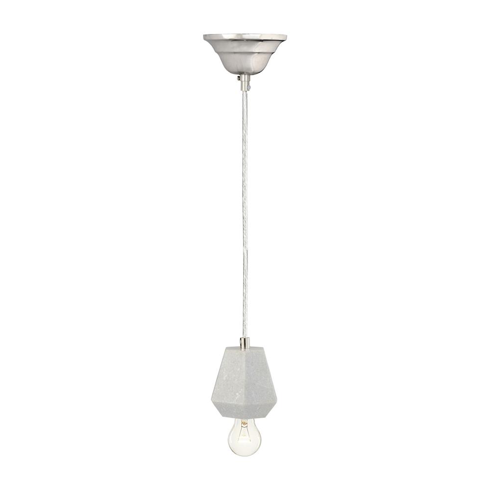 ELK Lighting 8989-012 White Marble Hexagonal Hanging Lamp