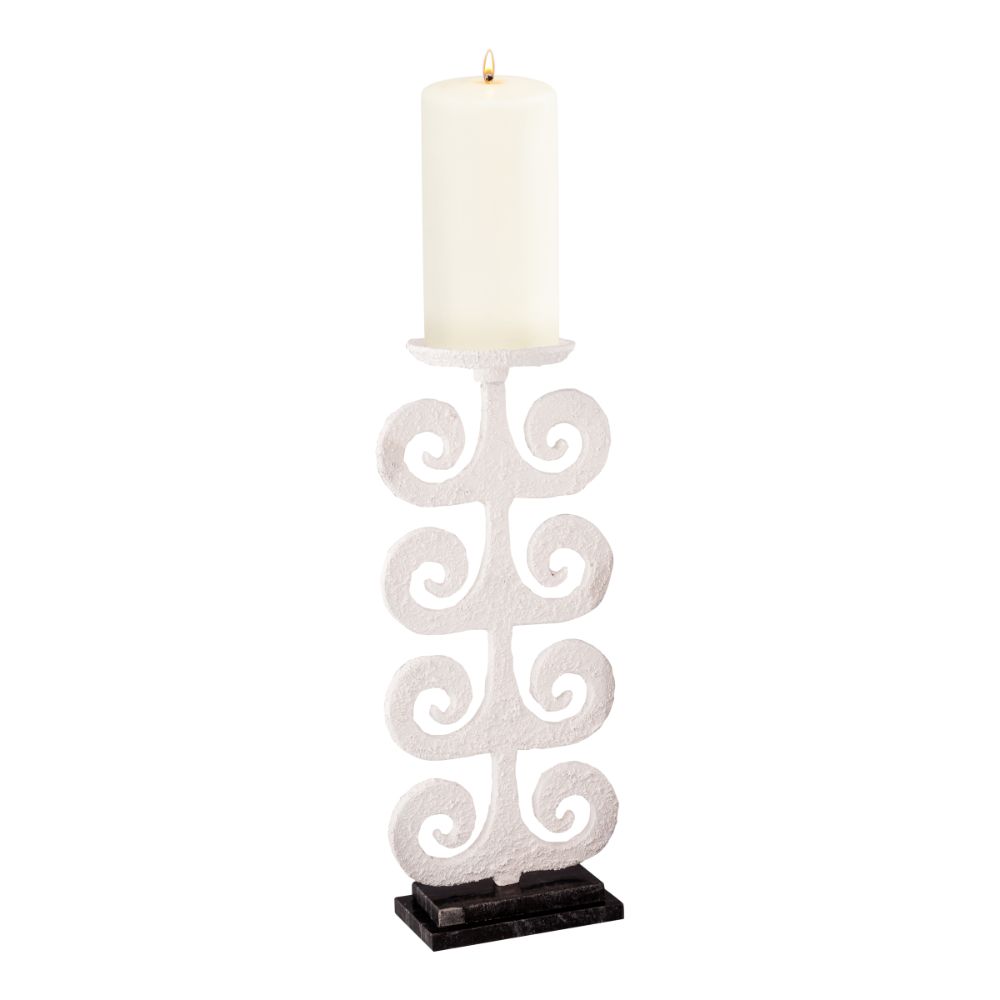ELK Home 8996-001 Fern Candle Holder - Tall in White
