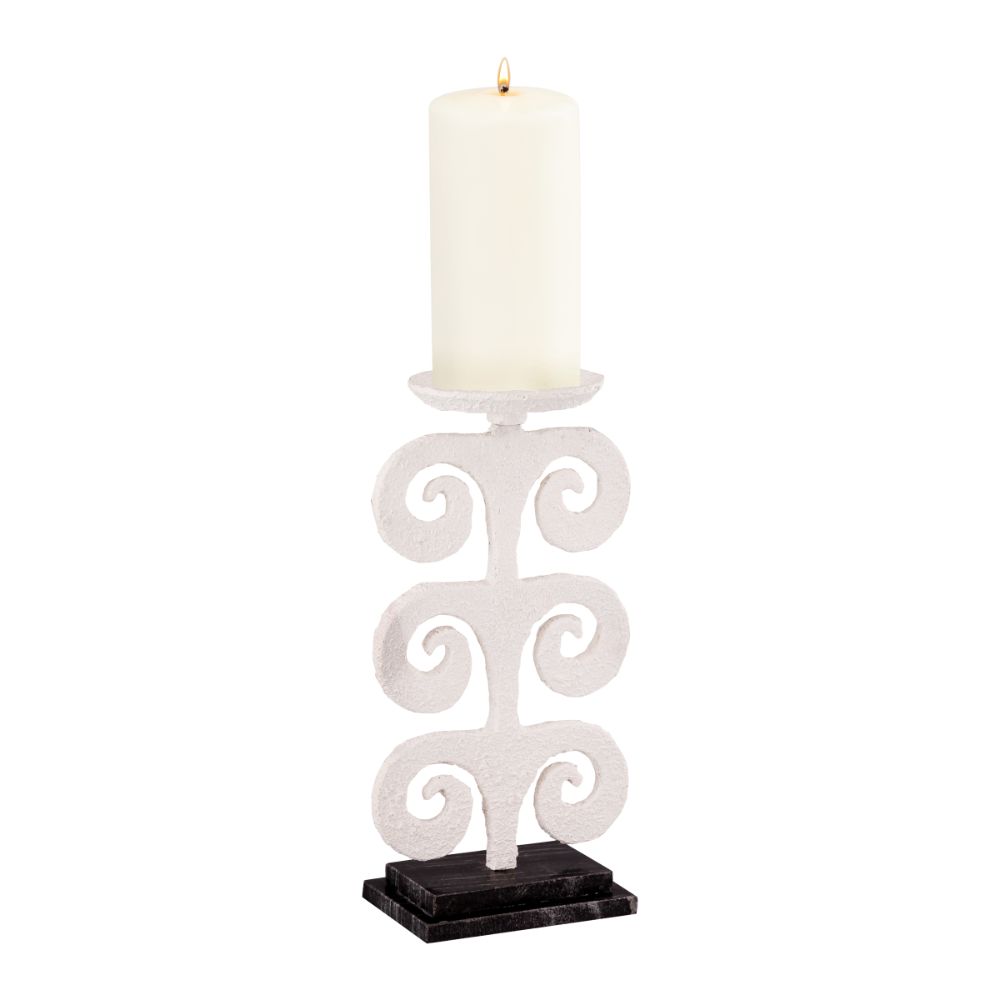 ELK Home 8996-002 Fern Candle Holder - Medium in White