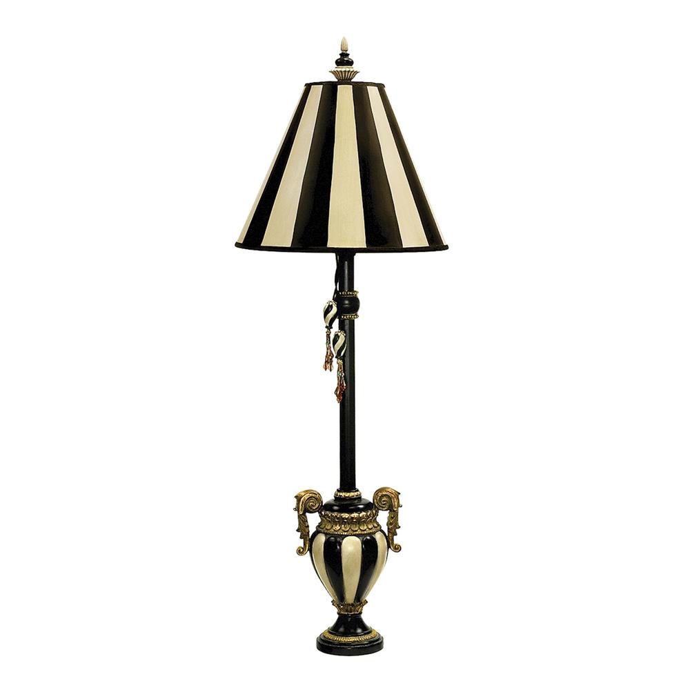 ELK Lighting 91-234 Carnival Stripe Table Lamp in Black / Antique White