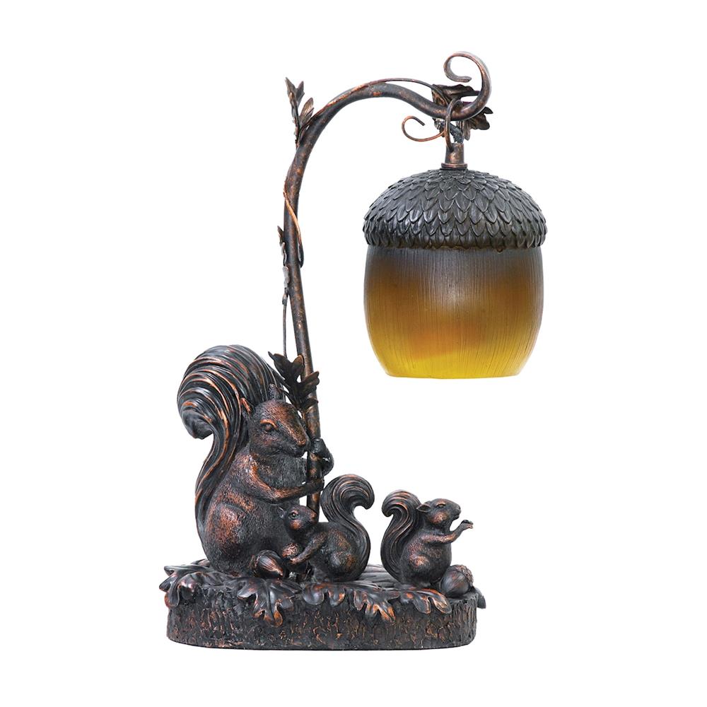 ELK Home 91-768 Sterling Squirrel Acorn Mini Accent Table Lamp