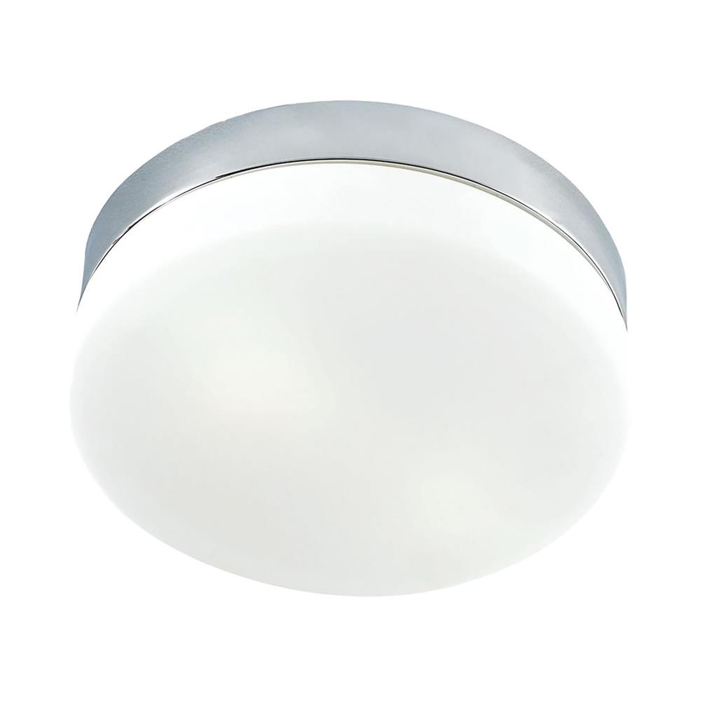 ELK Lighting FM1025-10-95 Disc 2 Light Flushmount In Metallic Grey And Frosted Glass