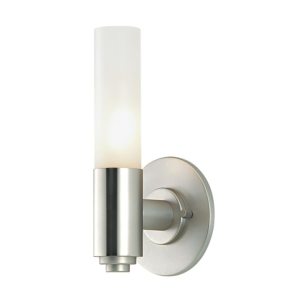 ELK Lighting BV825-10-15 Single Cylinder 1 Light Vanity In Chrome And White Opal Glass