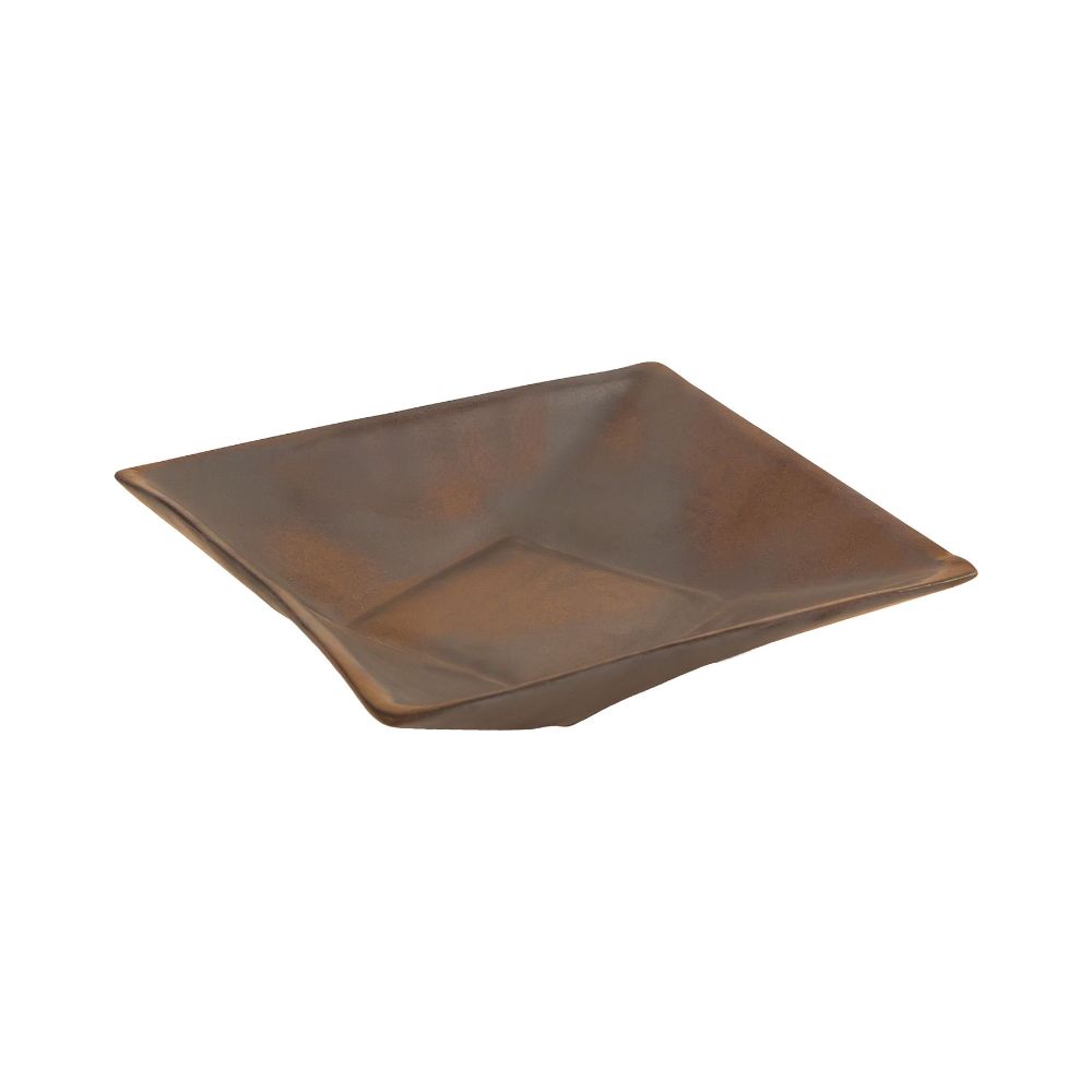 ELK Home CPLAT002 Square Platter in Cerametal Finish in Brown