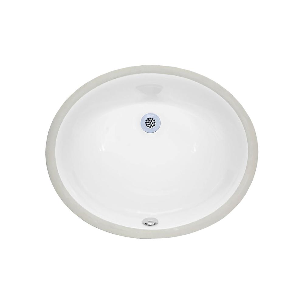 Elk Home CUM177OV Undermount Sink - 18-inch Oval Vitreous China - White
