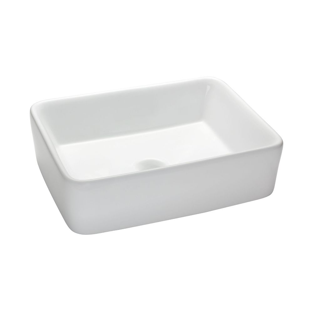 Elk Home CVE190RC Vitreous China Rectangle Vessel Sink - White 18.75 inch