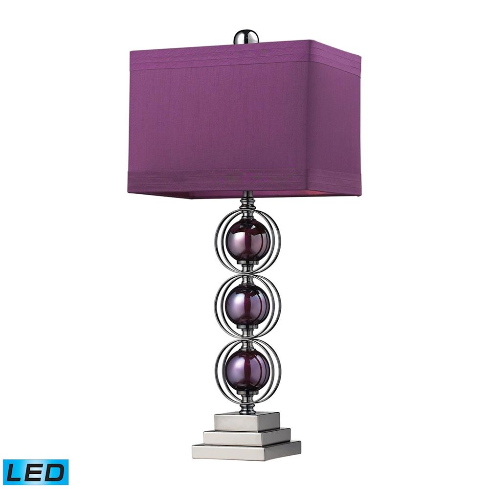 ELK Lighting D2232-LED Alva Table Lamp in Purple / Black Nickle (LED)