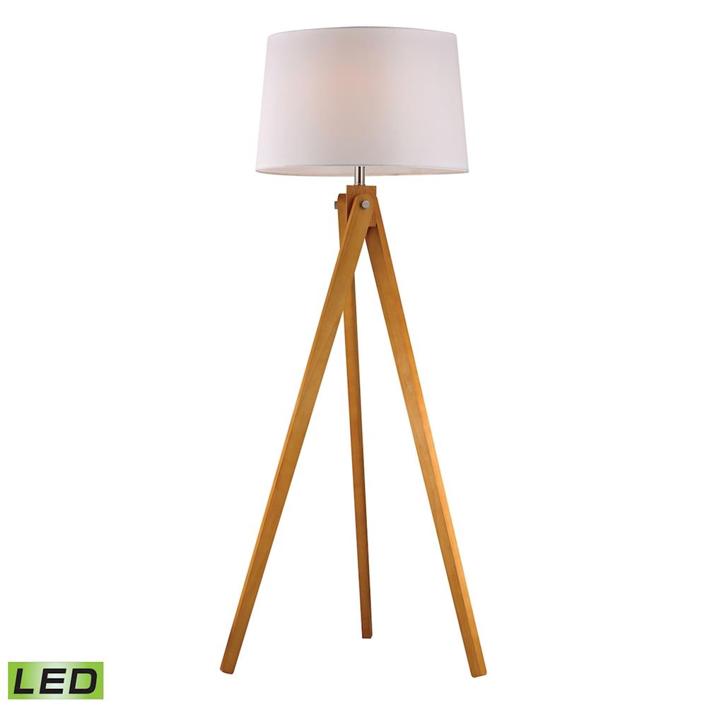 ELK Lighting D2469-LED Wooden Tripod Floor Lamp