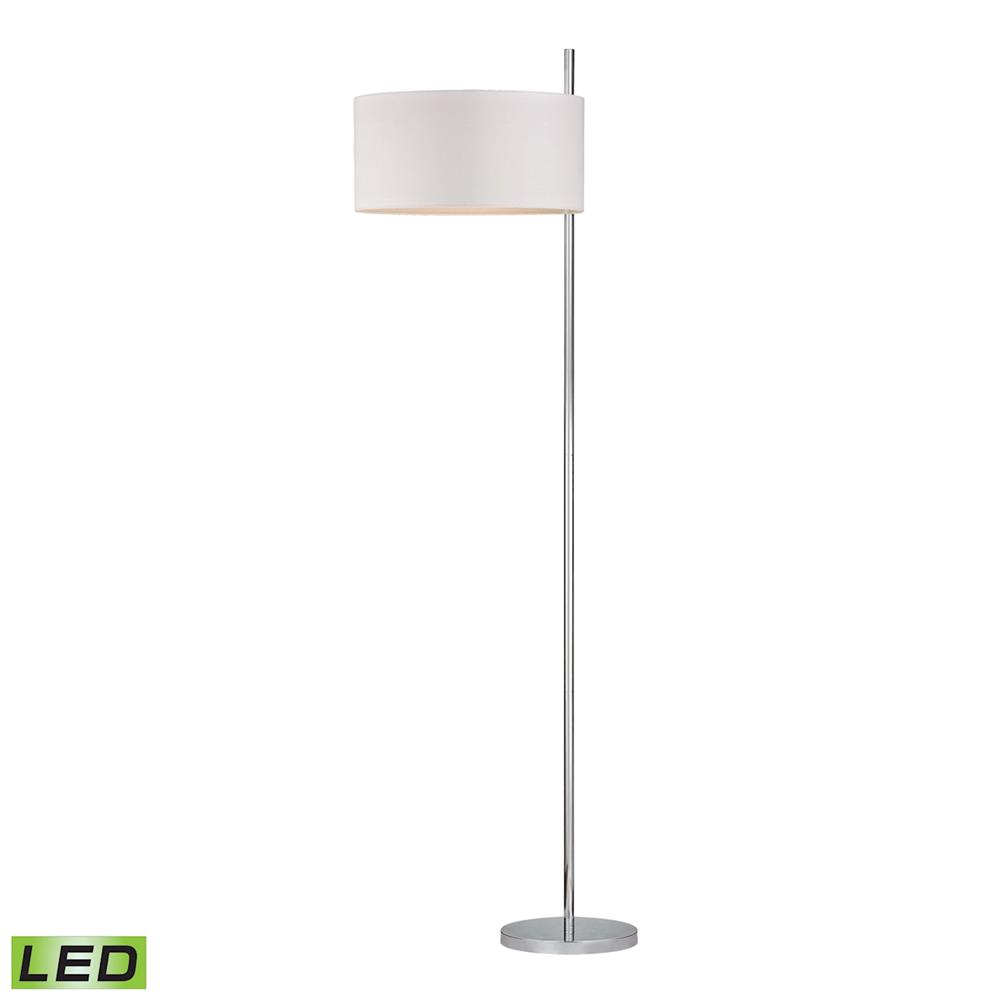 ELK Lighting D2473-LED Polished Nickel Lamp With Off Centre Shade