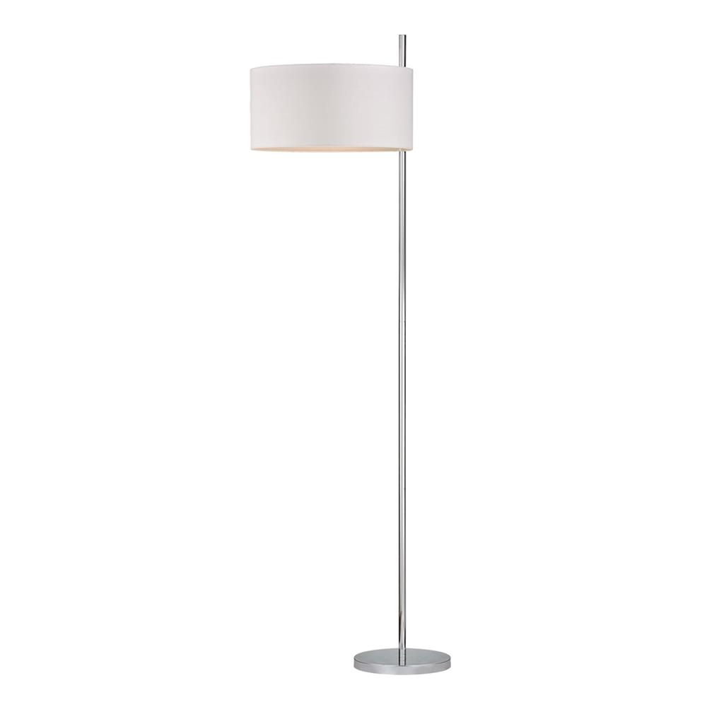 ELK Lighting D2473 Polished Nickel Lamp With Off Centre Shade