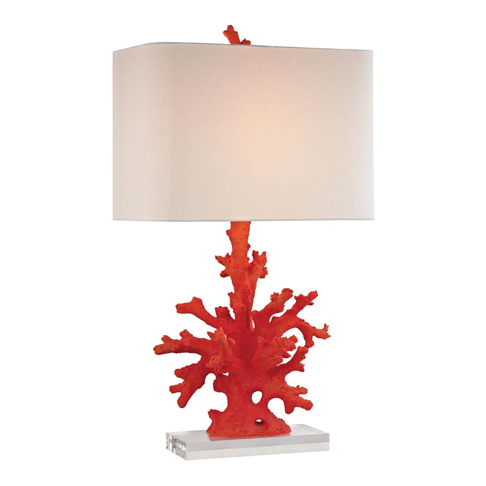 ELK Lighting D2493 Red Coral Table Lamp