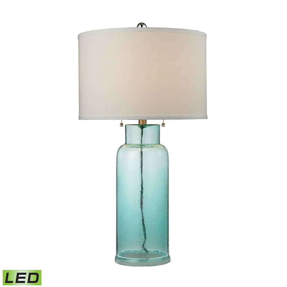 ELK Lighting D2622-LED 30" Glass Bottle LED Table Lamp in Seafoam Green