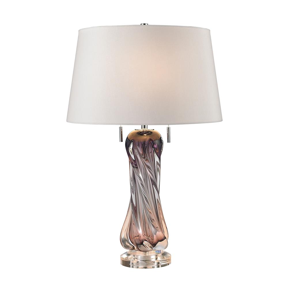 ELK Home D2663W 24" Vergato Free Blown Glass Table Lamp in Purple