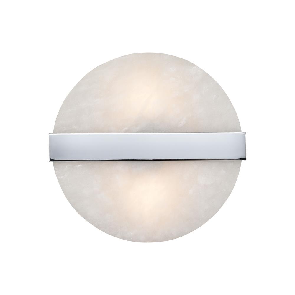 ELK Lighting D4352 Stonewall 2-Light Wall Sconce in White and Chrome in White; Chrome