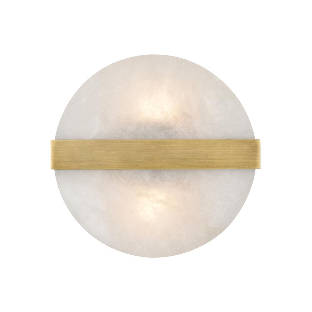 Elk Home D4353 Stonewall 2-Light Wall Sconce in Aged Brass in White; Gold