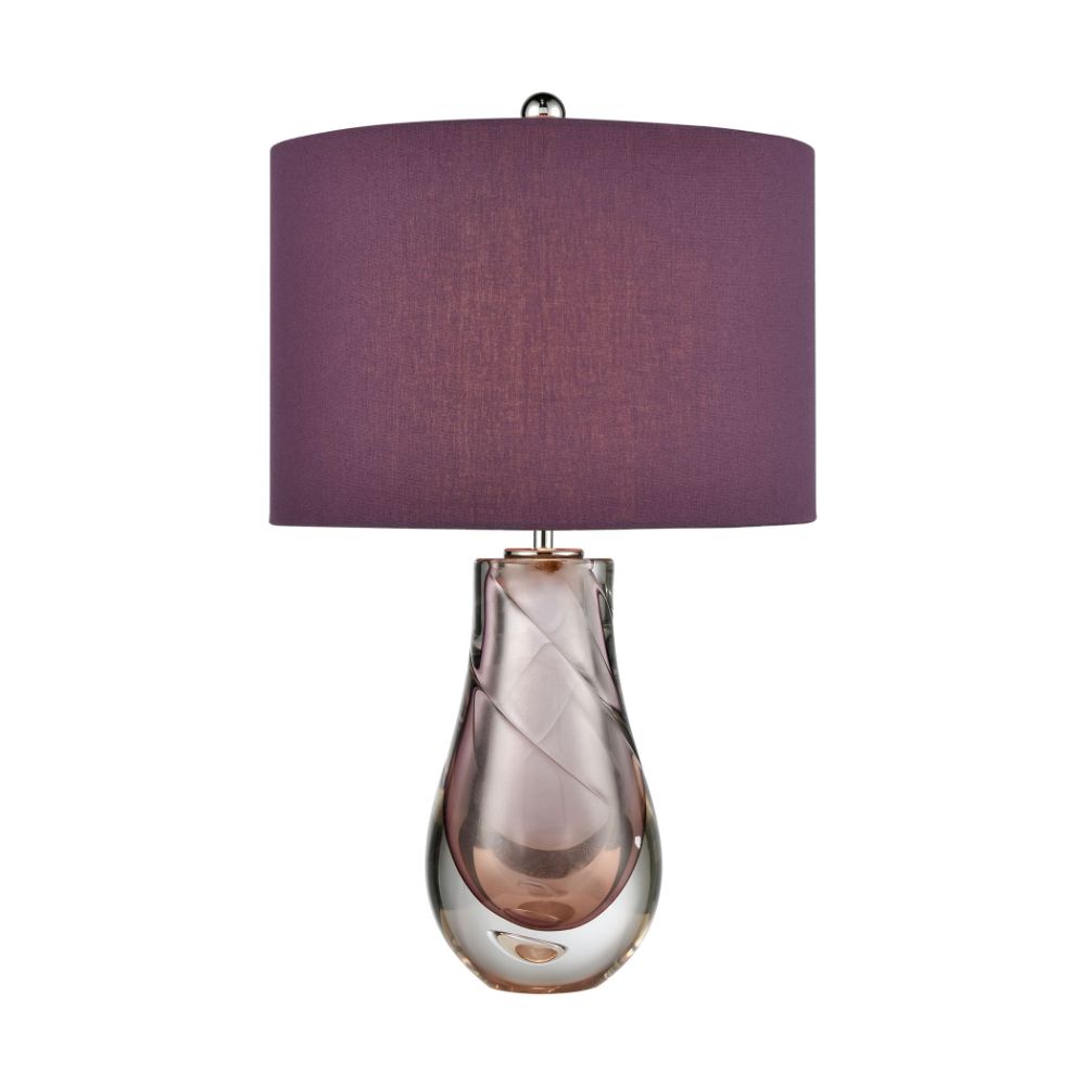 Elk Home D4559 Dusty Rose Table Lamp In Dusty Rose, Clear