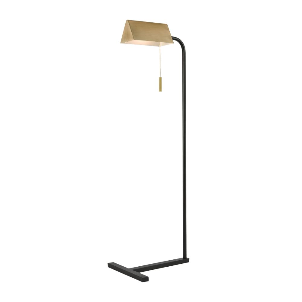 ELK Lighting D4605 Argentat Floor Lamp in Black, Chrome,
