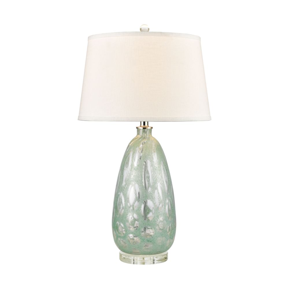 Elk Home D4708 Bayside Blues Table Lamp In Mint Bubble Gum, Clear