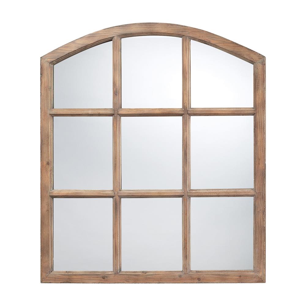 ELK Home Dm2022 Union Wood Mirror In Faux Window Design N A Natural Oak Finish