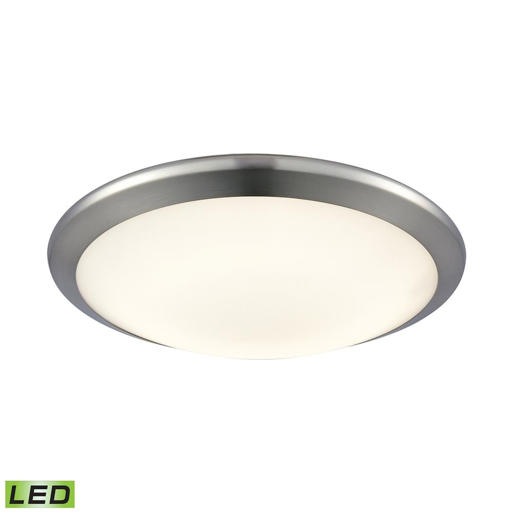 ELK Lighting FML4525-10-15 Clancy Round LED Flushmount In Chrome And Opal Glass - Small