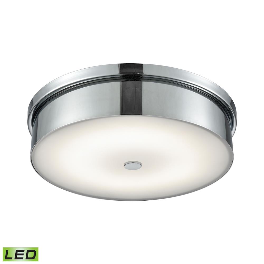 ELK Lighting FML4950-10-15 Towne Round LED Flushmount In Chrome And Opal Glass - Large