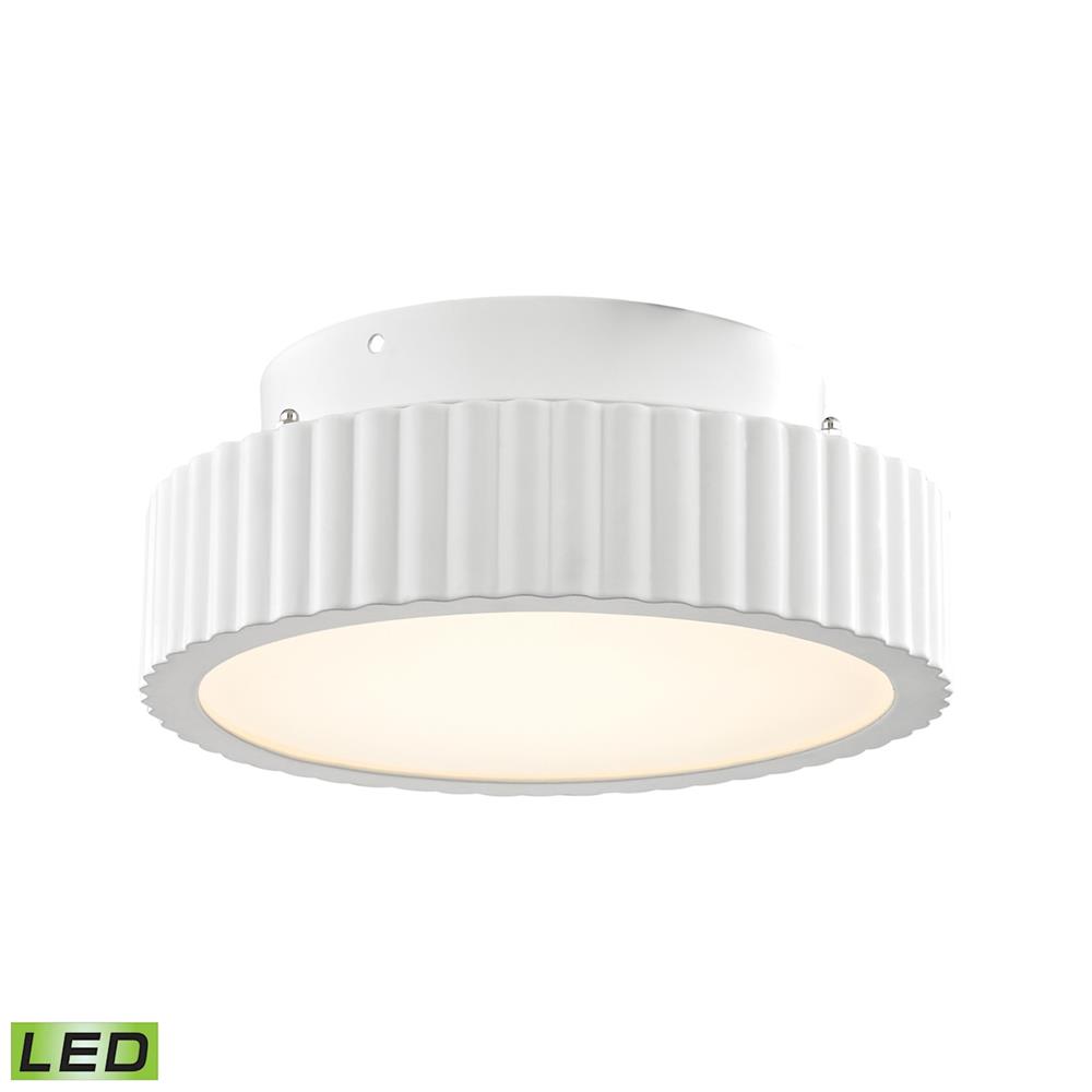 ELK Lighting FML600-10-30 Digby 10 Watt LED Flushmount In Matte White