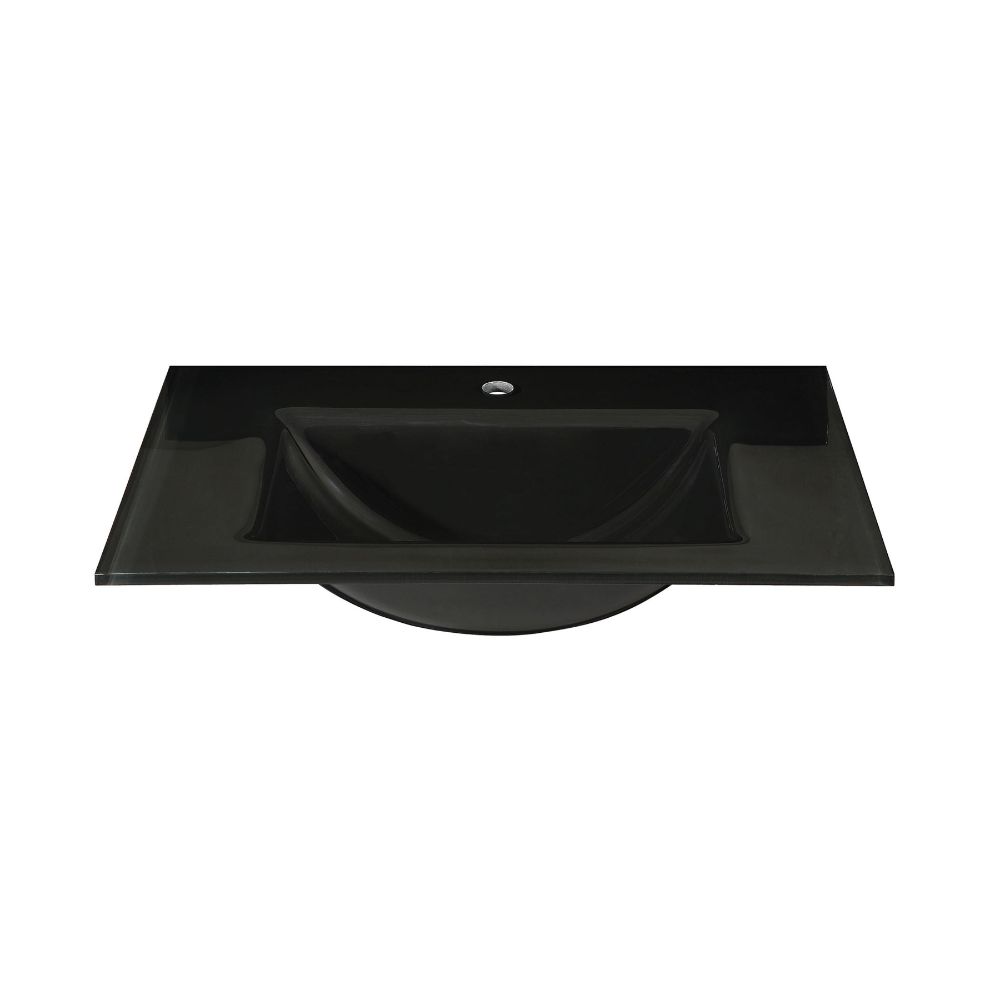 Elk Home GST61MBK Glass Top - 610mm (24-inch) with Rectangular Bowl - Black