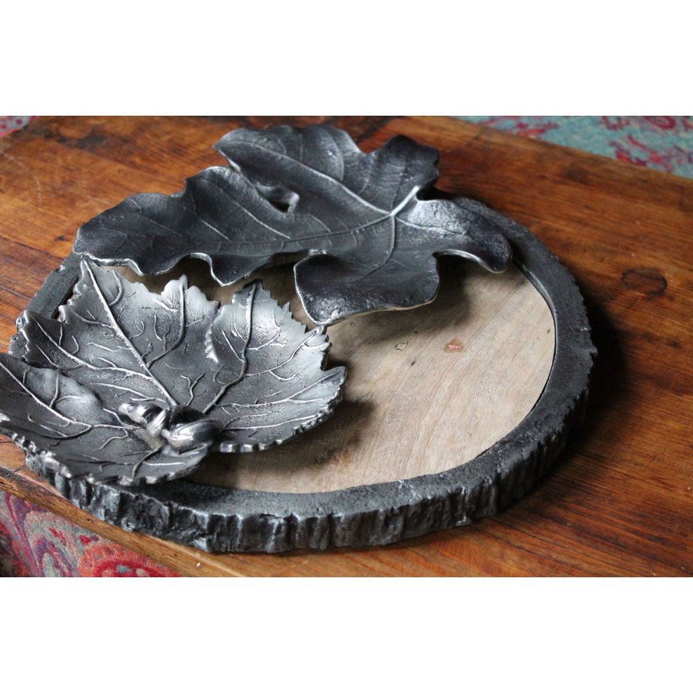 ELK Home GTRAY004 Grape Leaf (No Tendril) in Antique Silver