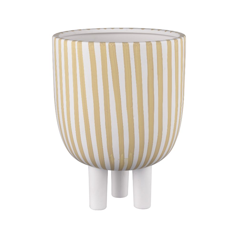 ELK Home H0017-10641 Booth Striped Vase in White